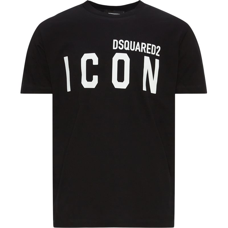 Dsquared2 Regular fit S79GC0003 S23009 ICON T-shirts Sort