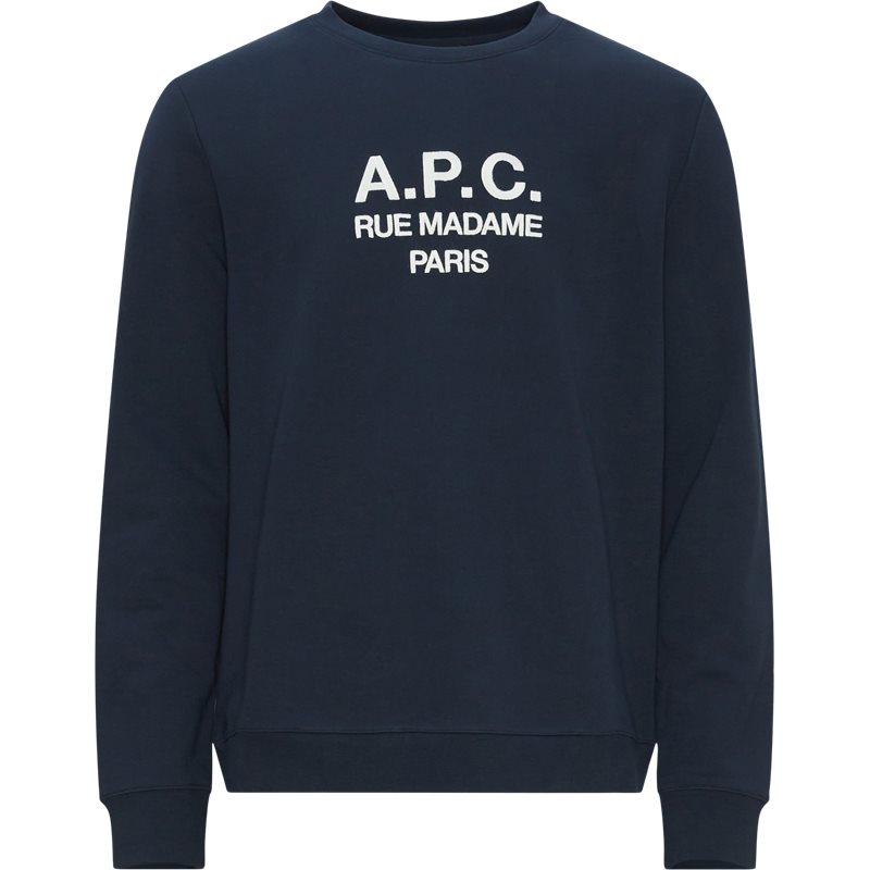 Se A.P.C Regular fit COEZD H27500 Sweatshirts Navy hos Axel.dk