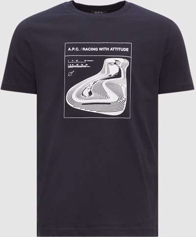 A.P.C. T-shirts COBQX H26275 Blå