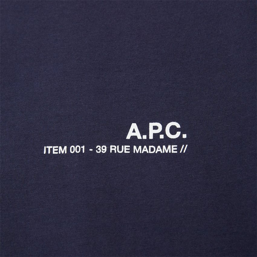 A.P.C. T-shirts COFBT H26904 NAVY