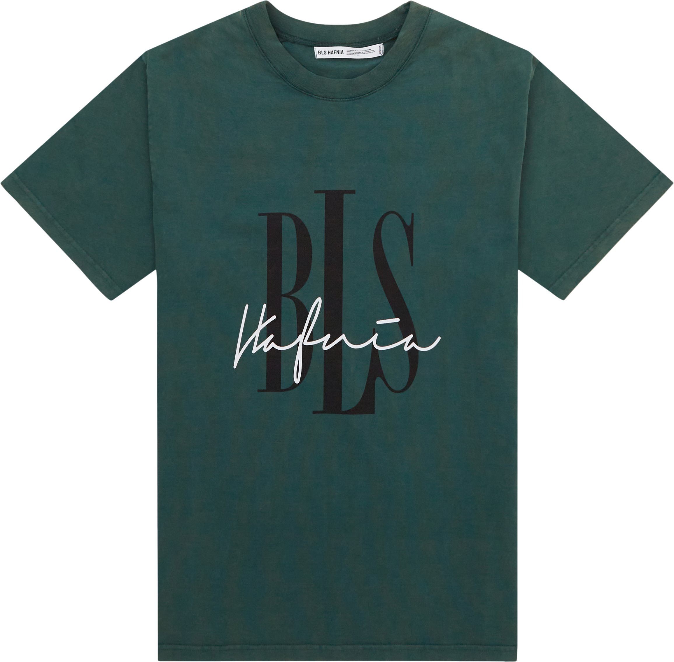 BLS T-shirts OUTLINE LOGO WASHED TEE 202308020 Green
