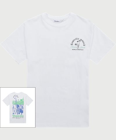 Butter Goods T-shirts TROPICALIA TEE White