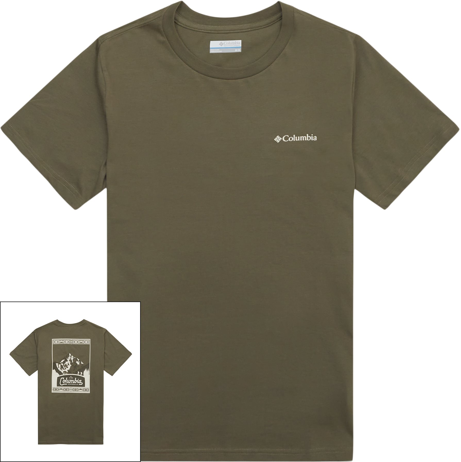 Columbia T-shirts CSC SEASONAL LOGO TEE 1991036 Army