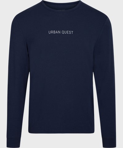 URBAN QUEST T-shirts 1320 BAMBOO LS TEE Blue