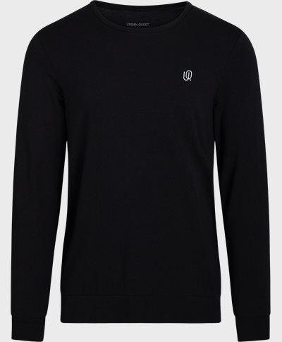 URBAN QUEST Sweatshirts 1340 BAMBOO SWEATSHIRT Black