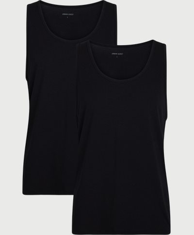URBAN QUEST Underwear 1370 2-PACK BAMBOO TANK TOP Black