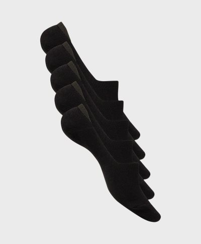 URBAN QUEST Socks 1431 5-PACK BAMBOO NO SHOW SOCKS Black