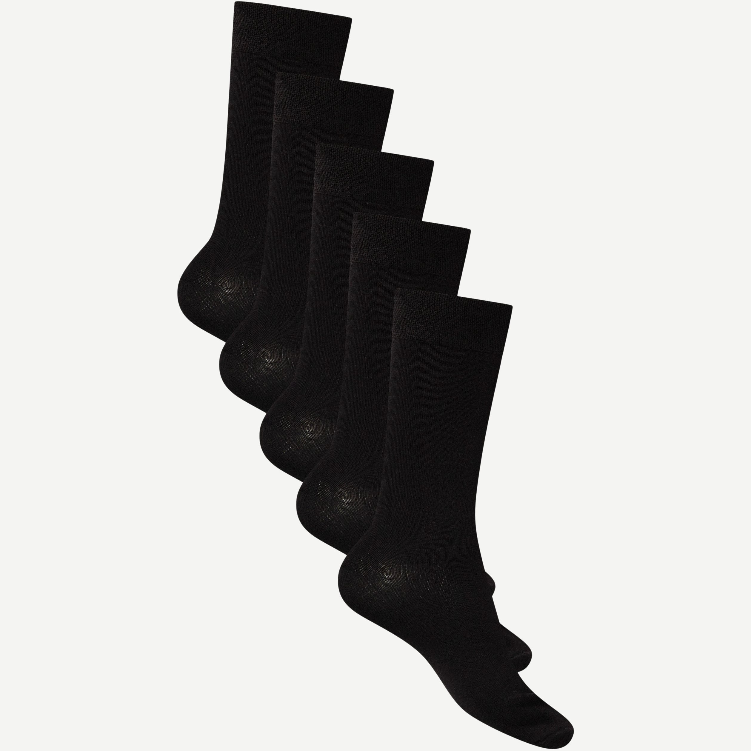URBAN QUEST Socks 1430 5-PACK BAMBOO BASIC SOCKS Black