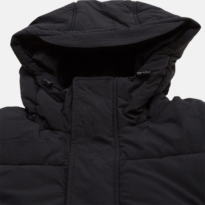 Women's Thermolite Long Hooded Puffer Jacket with 3 Pockets: 2.09