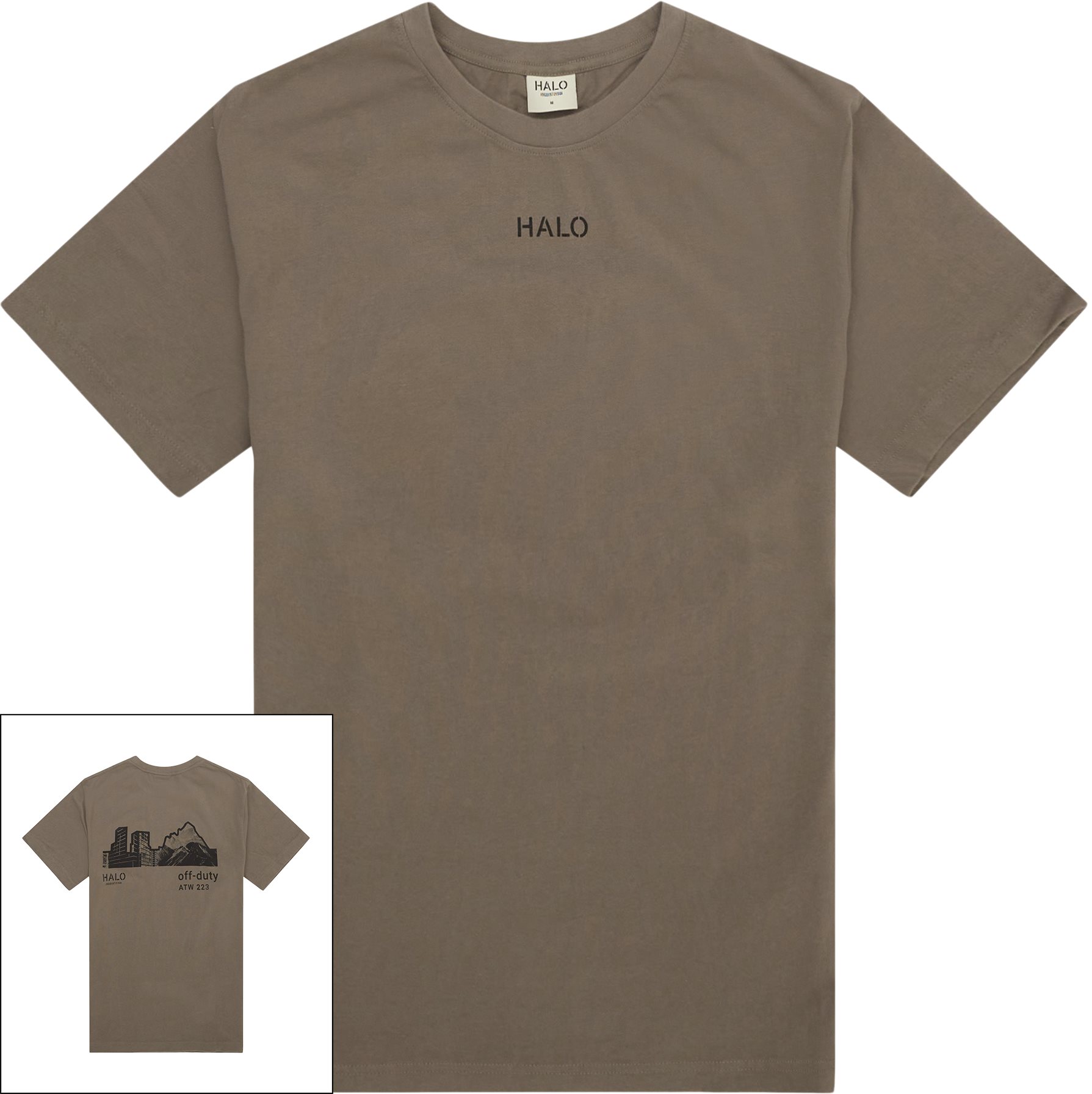 HALO T-shirts OFF DUTY TEE 610414 Brown