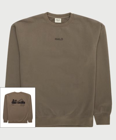 HALO Sweatshirts OFF DUTY CREW 610406 Brown