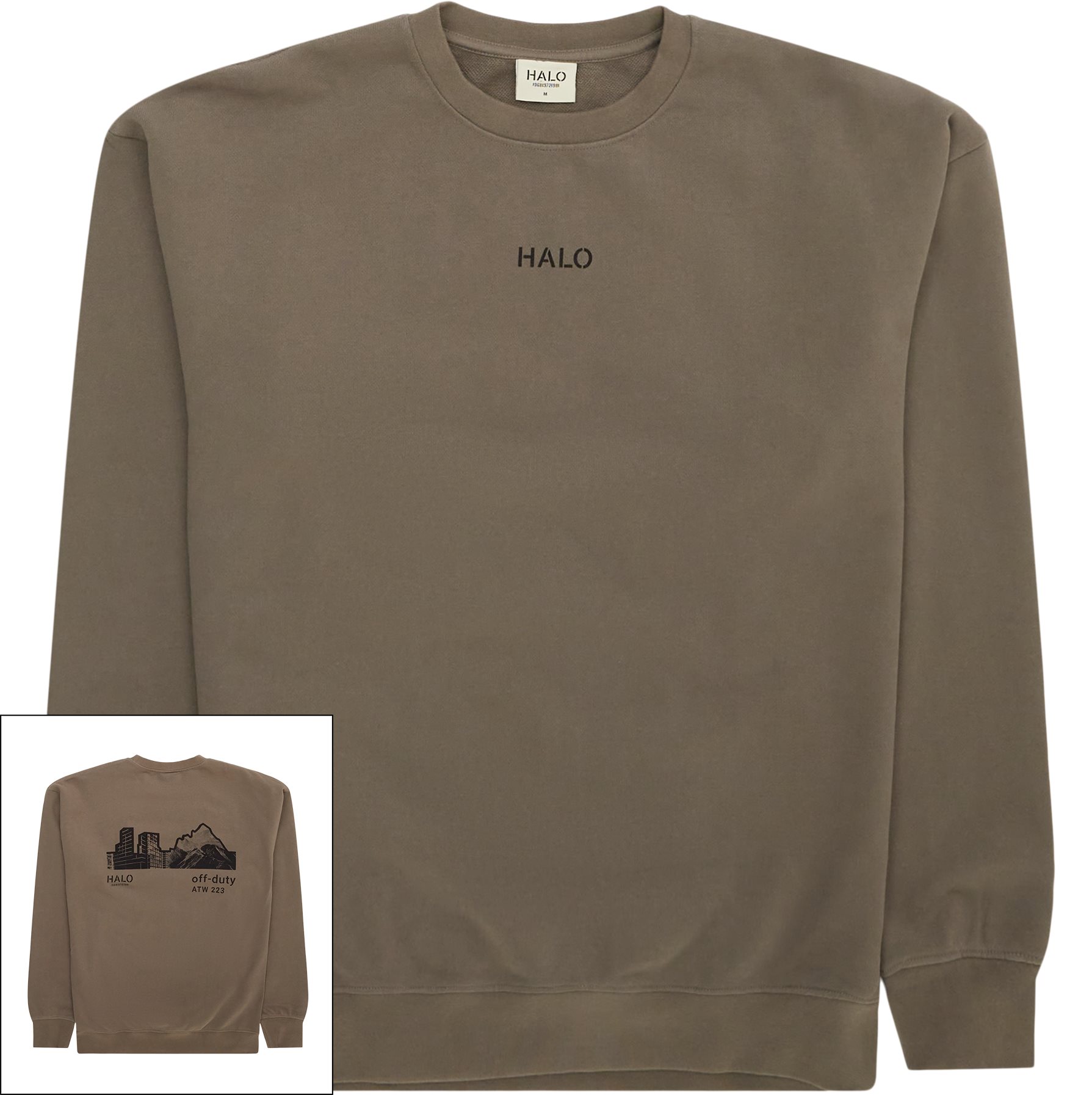 HALO Sweatshirts OFF DUTY CREW 610406 Brown