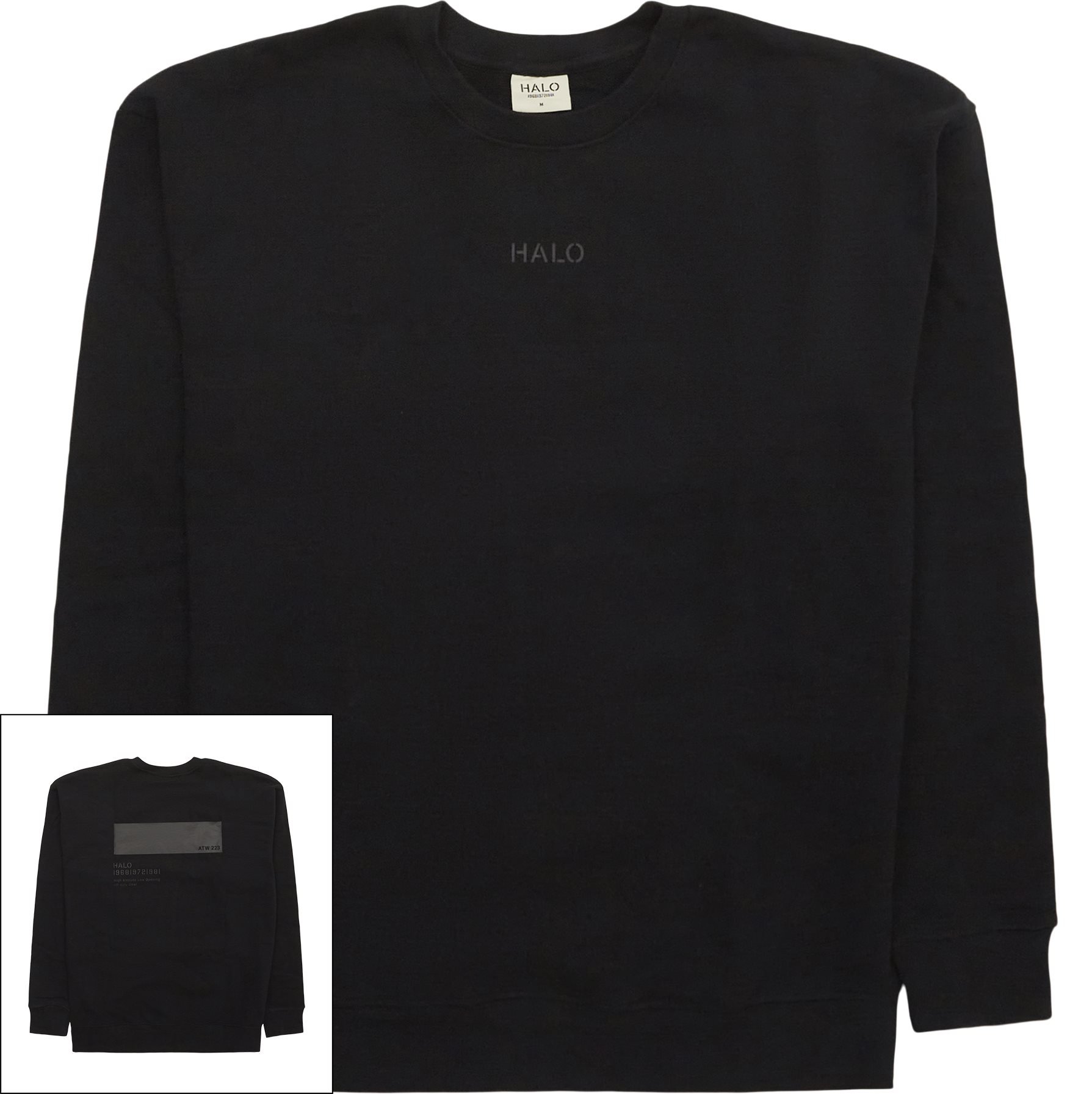 HALO Sweatshirts GRAPHIC CREW 610408 Black