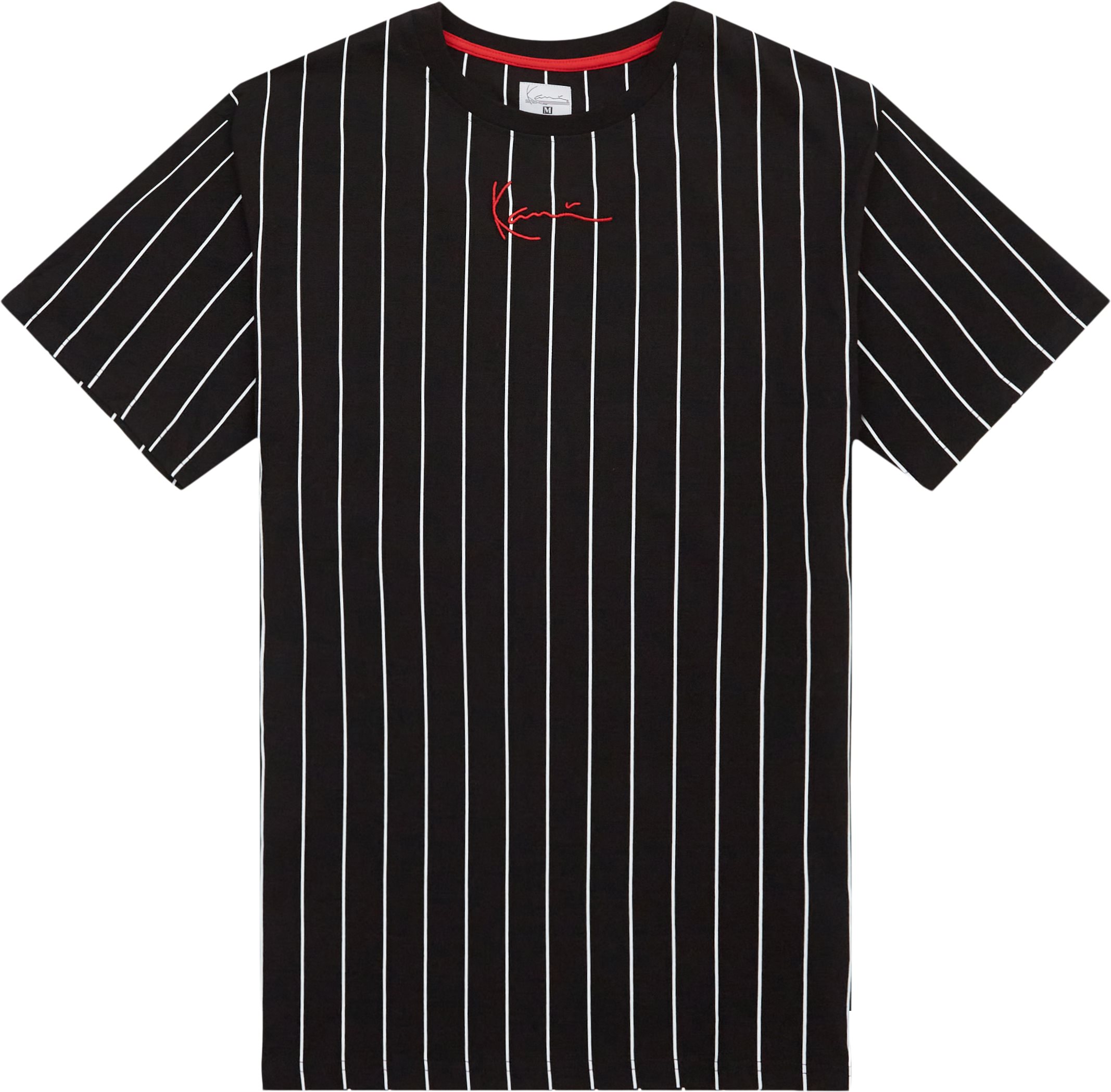 Karl Kani T-shirts SMALL SIGNATURE PINSTRIPE KKMQ320 Black