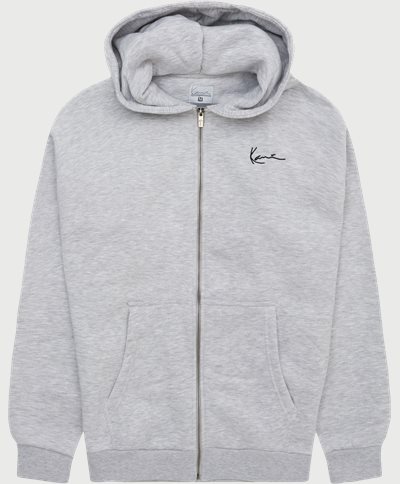 Karl Kani Sweatshirts CHEST SIGNATURE ESSENTIEL ZIP HOODIE ZH011 Grey