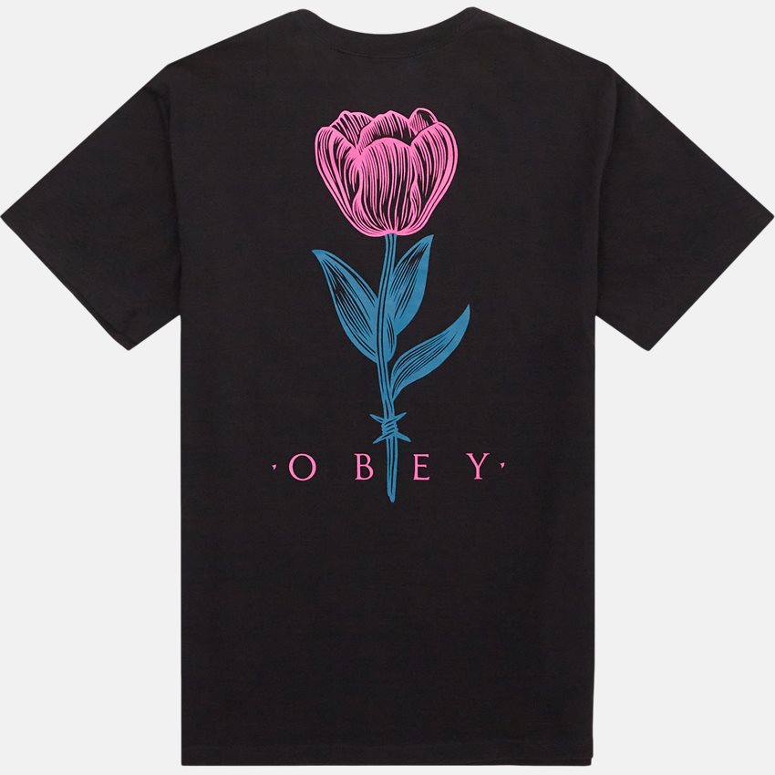 Obey T-shirts BARBWIRE FLOWER 165263591 SORT