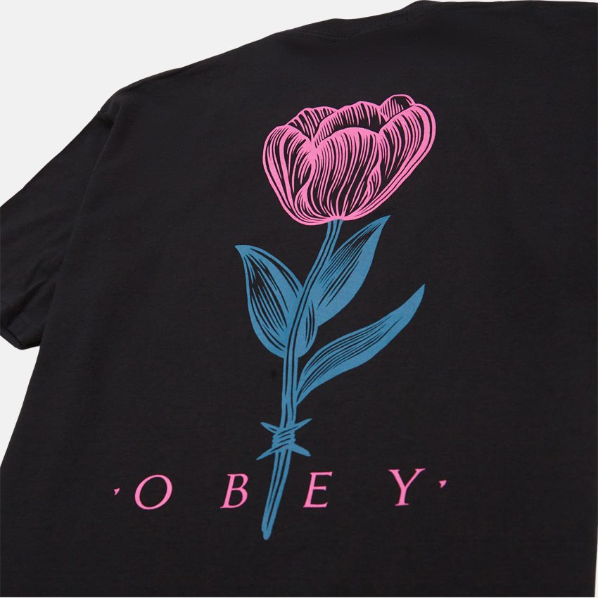 Obey T-shirts BARBWIRE FLOWER 165263591 SORT