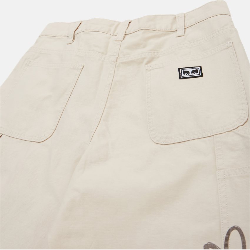 Obey Trousers BIG TIMER TWILL PRINTED CARPENTER PANT 142020219 SAND