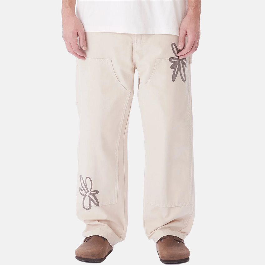 Obey Trousers BIG TIMER TWILL PRINTED CARPENTER PANT 142020219 SAND