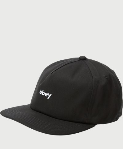 Obey Caps OBEY LOWERCASE 5 PANEL SNAPBACK 100490108 Black