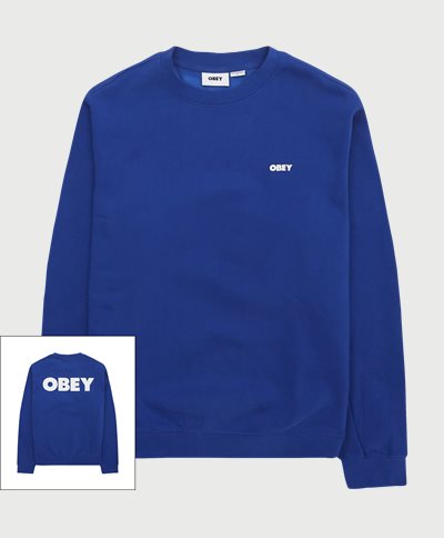 Obey Sweatshirts OBEY BOLD CREW 112862349 Blue