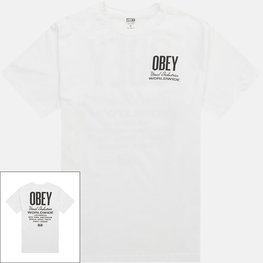 Obey T-shirts OBEY VISUAL IND. WORLDWIDE 165263541 HVID