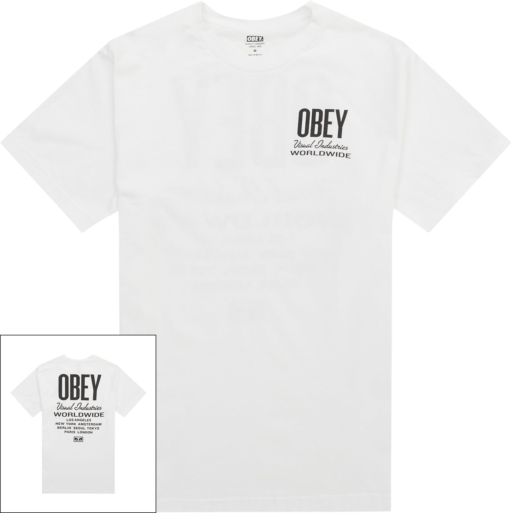 Obey T-shirts OBEY VISUAL IND. WORLDWIDE 165263541 Hvid
