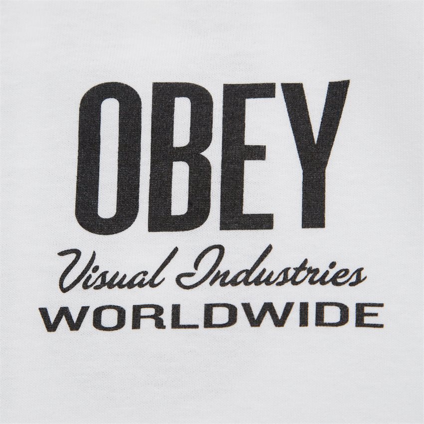Obey T-shirts OBEY VISUAL IND. WORLDWIDE 165263541 HVID