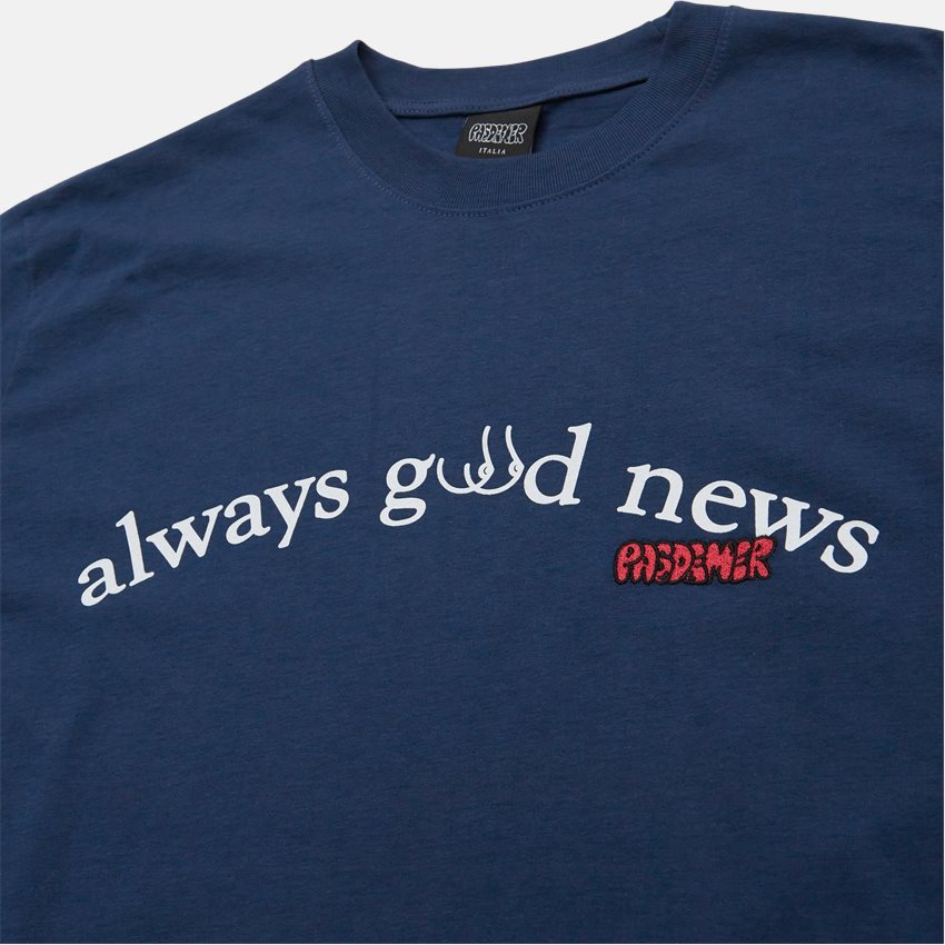 Pas de Mer T-shirts ALWAYS GOOD NEWS T-SHIRT NAVY