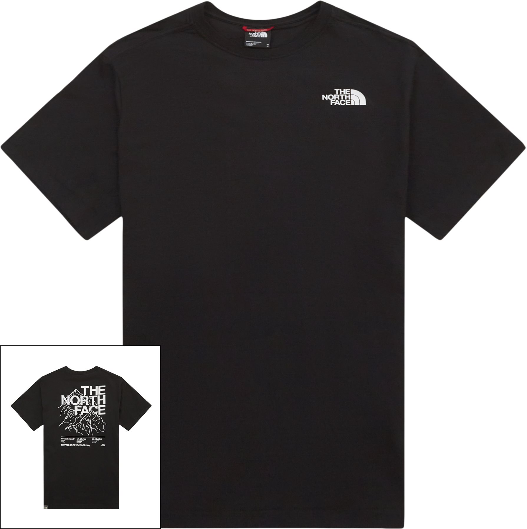 The North Face T-shirts SS MOUNTAIN OUTLINE TEE NF0A7Z9KKY41 Black