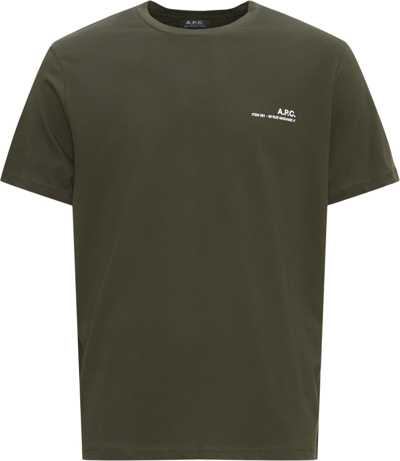 A.P.C. T-shirts COFBT H26904 ITEM Army