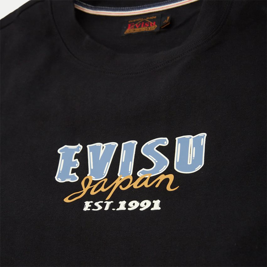 EVISU T-shirts KUMADORI DARUMA DOUBLE DAICOCK T-SHIRT SORT