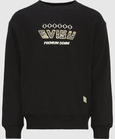EVISU Sweatshirts KABUKI DAICOCK PRINTED SWEAT Black