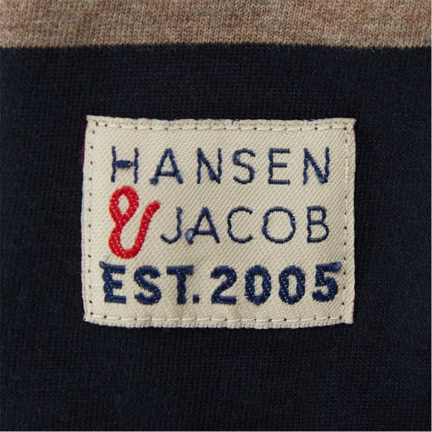 Hansen & Jacob T-shirts 11534 STRIPED RUGGER NAVY