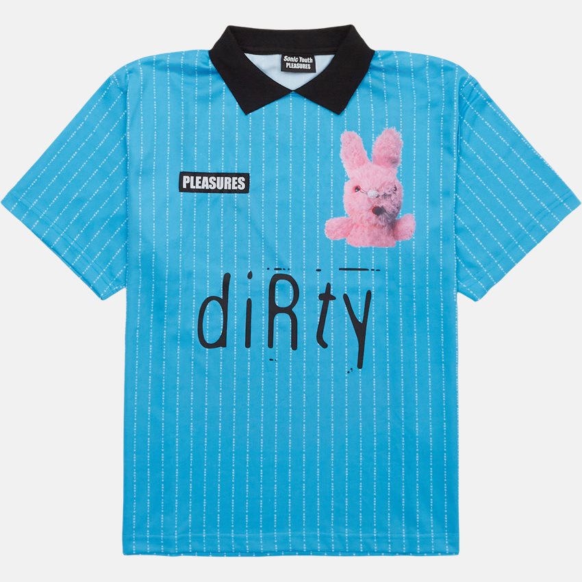 Pleasures T-shirts BUNNY SOCCER JERSEY BLUE