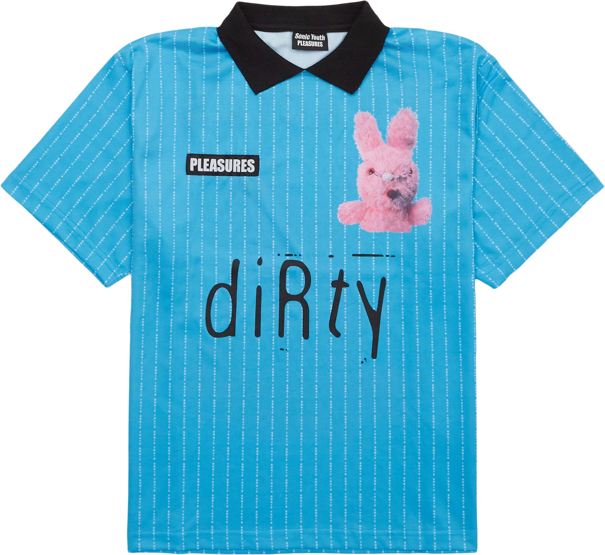 Pleasures T-shirts BUNNY SOCCER JERSEY Blue