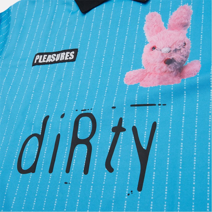 Pleasures T-shirts BUNNY SOCCER JERSEY BLUE