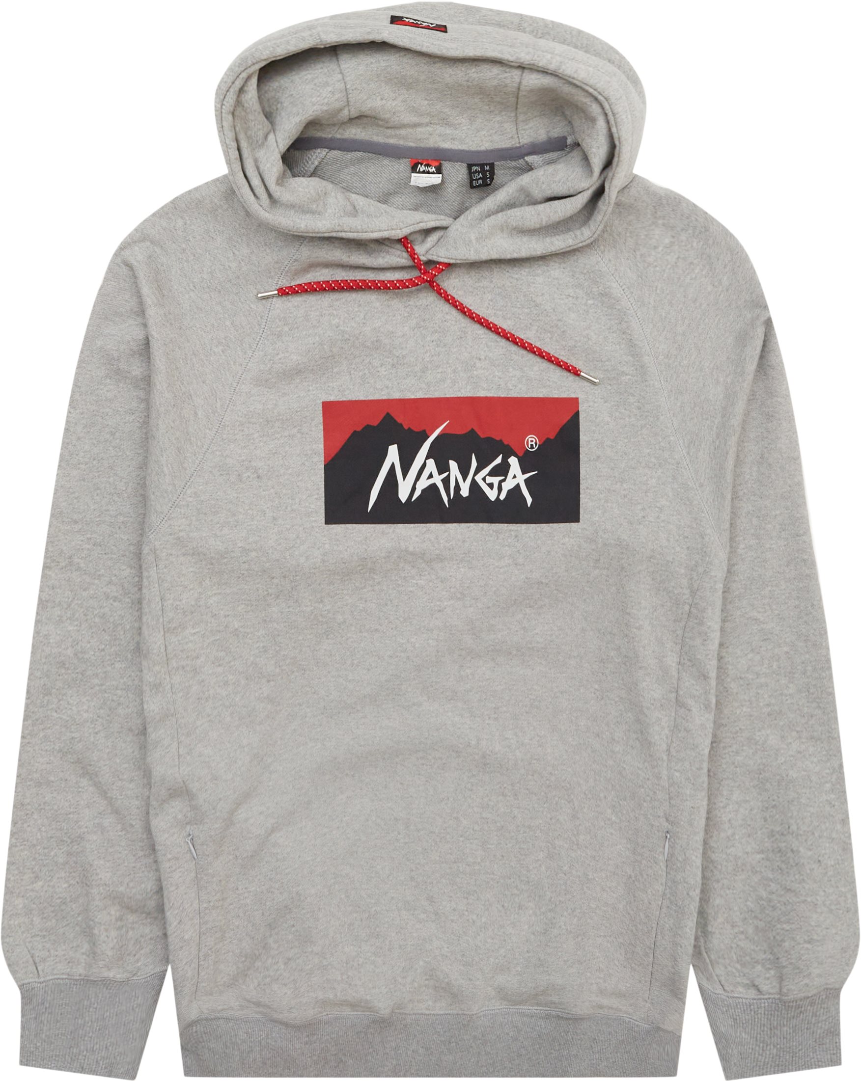 NANGA Sweatshirts ECO HYBRID BOX LOGO SWEAT HOODIE Grey