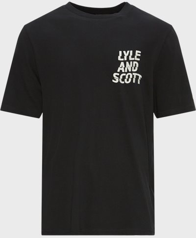 Lyle & Scott T-shirts RIPPLE LOGO T-SHIRT TS1914V Sort