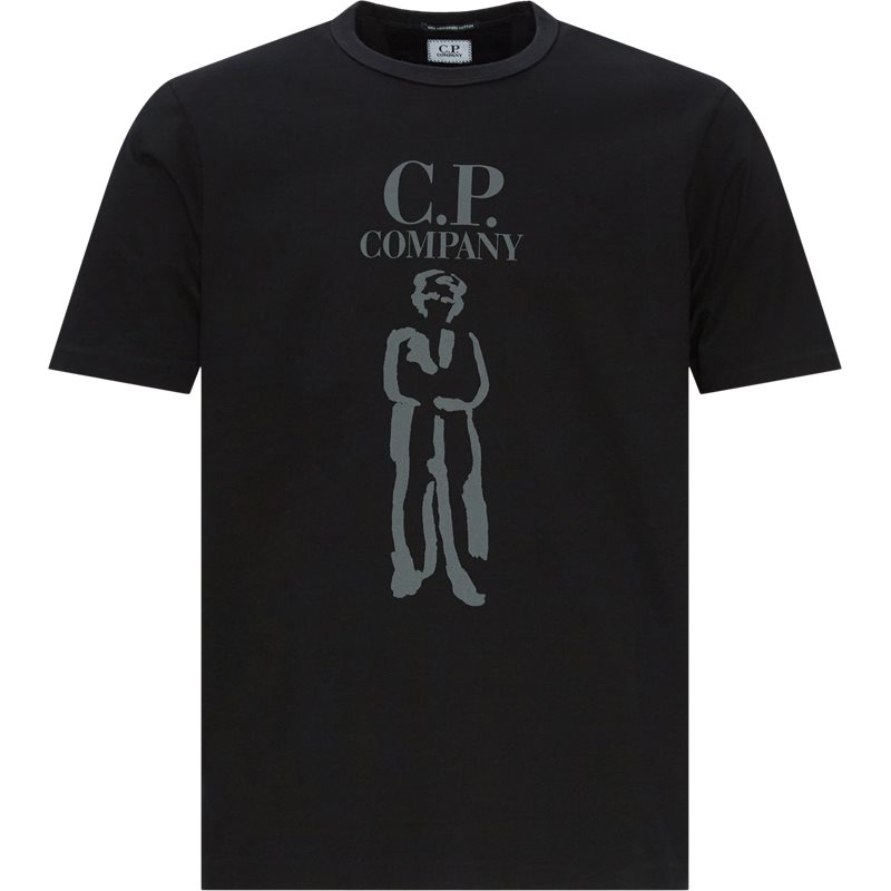 Se C.P. Company Mercerized Short Sleeve T-Shirt Sort hos Axel.dk