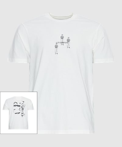C.P. Company T-shirts TS143A 006586W Hvid
