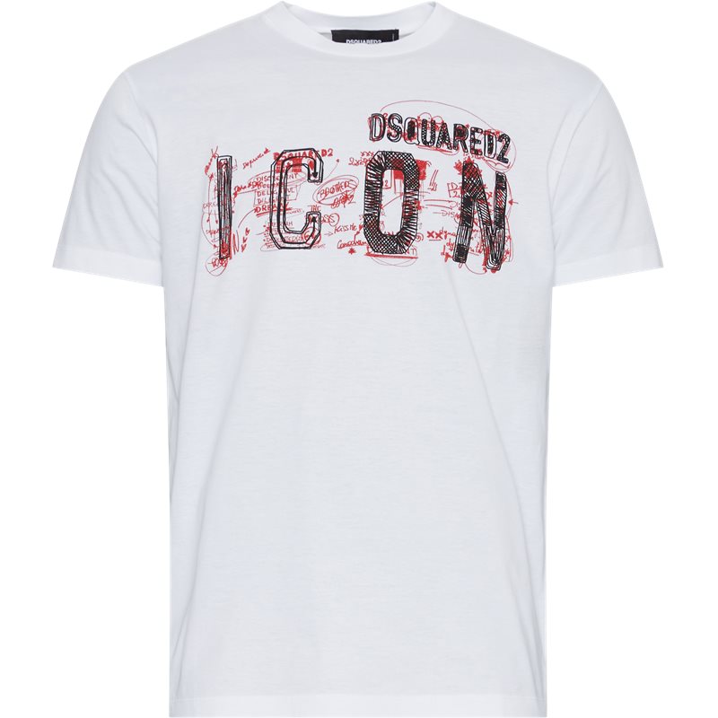 Dsquared2 Scribble Cool Fit T-Shirt Hvid