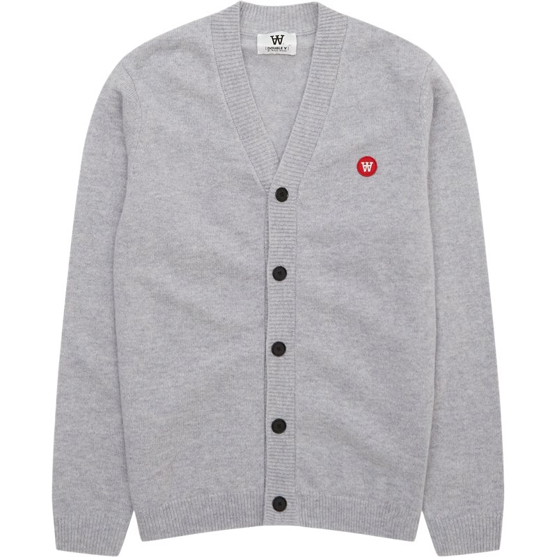 4: Wood Wood Leo Lambswool Cardigan 10005511-4159 Strik Grey Melange