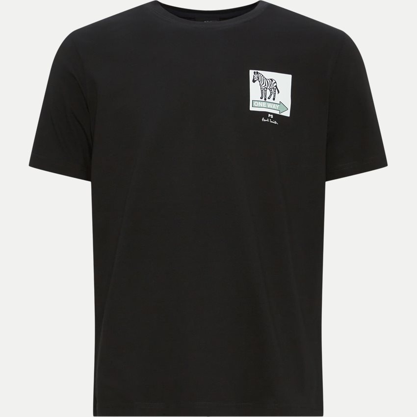 PS Paul Smith T-shirts 011R-MP4439 MENS REG FIT T SHIRT ONE WAY ZEBRA SORT