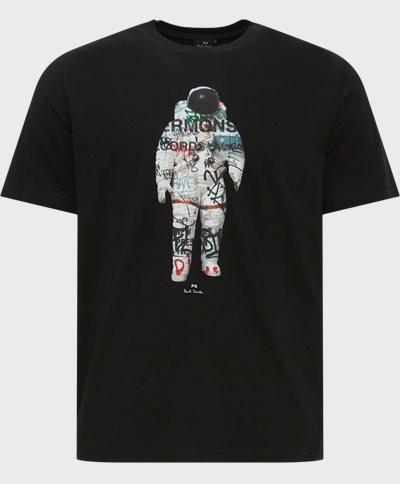 PS Paul Smith T-shirts 011R-MP4445 MENS REG FIT T SHIRT ASTRONAUT Black