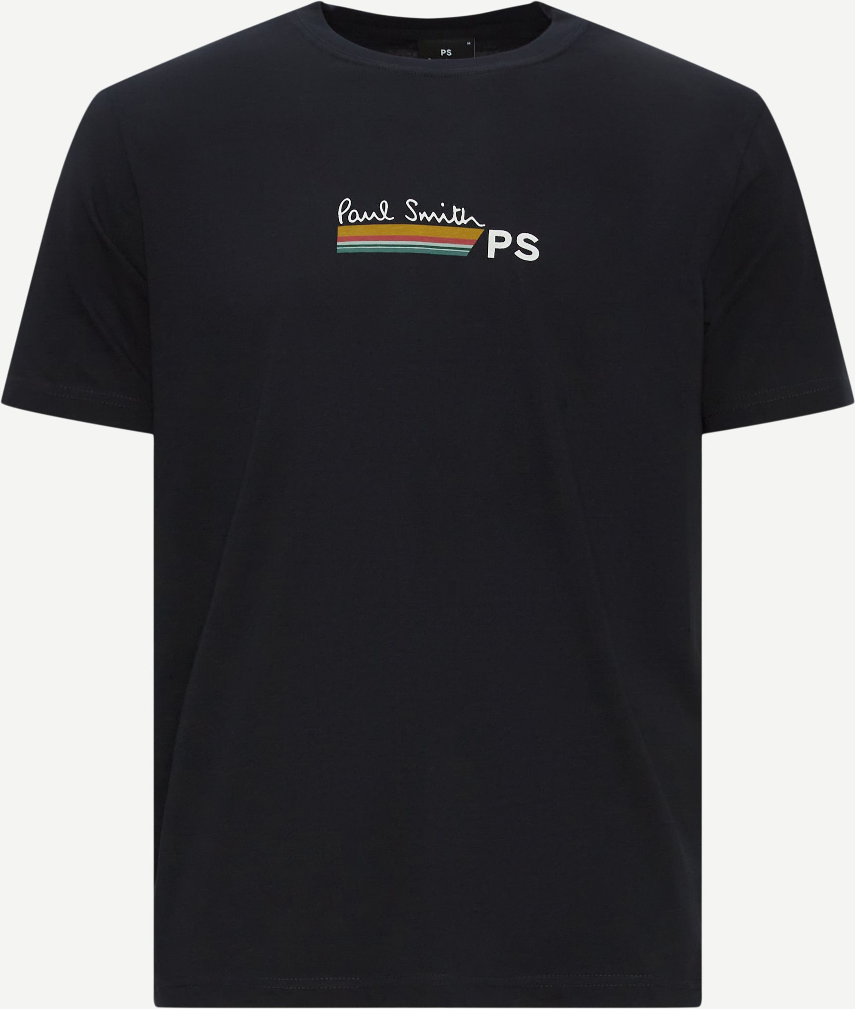 PS Paul Smith T-shirts 011R-MP4446 MENS REG FIT T SHIRT STRIPE PS PAULSMI Blå