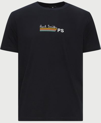 PS Paul Smith T-shirts 011R-MP4446 MENS REG FIT T SHIRT STRIPE PS PAULSMI Blå