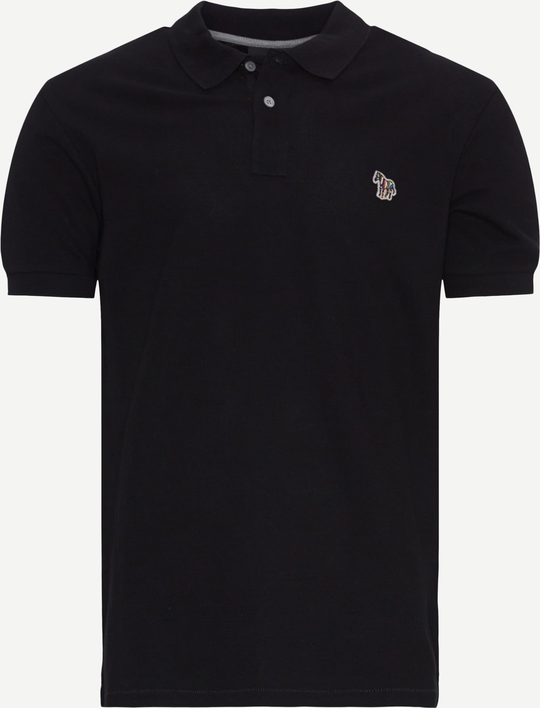 PS Paul Smith T-shirts 183K-KZEBRA MENS REG FIT SS POLO SHIRT ZEBRA 2401 Black