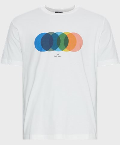 PS Paul Smith T-shirts 220X-MP4504 MENS SS TSHIRT CIRCLES White