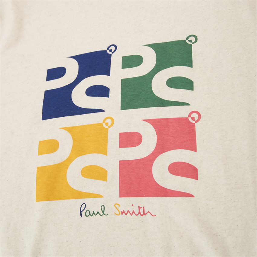 PS Paul Smith T-shirts 675Y-MP4537 MENS REG FIT SS T SHIRT SQUARE PS SAND